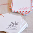 Letterpress Gift Tags: Happy Holidays + Bike